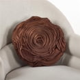 thumbnail image 1 of SARO 160.CT16R 16 Po Ronde Rose Design - Poly Rempli Oreiller - Chocolat, 1 of 1