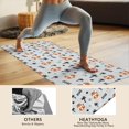 thumbnail image 4 of 70x26 Inch Yoga Towel, Sweat Absorbent Non-Slip Mat for Hot Yoga, Pilates & Fitness,Tiger Tropical Palm Gray Pattern, 4 of 5