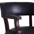 thumbnail image 2 of Benzara BM229666 Nailhead Trim Leatherette Accent Chair with Casters, Black & Brown, 2 of 5