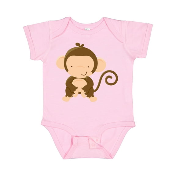 Inktastic Happy Monkey Boys or Girls Baby Bodysuit