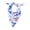 BLUE, variant on Fourth of July Women’s USA Flowers Bandana from Way to Celebrate, One Size, Multi