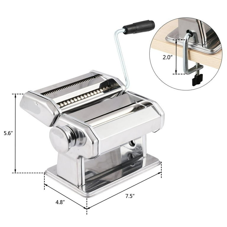 Pasta Maker, Stainless Steel Pasta Machine Manual Noodle Makers Making  Tools Rolling Press Kit Kitchen Accessories Best for Homemade Noodles  Spaghetti Fresh Dough 