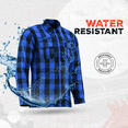 thumbnail image 3 of DS Daniel Smart Men's Durable Plaid Motorcycle Flannel Shirt, Long Sleeve, 3 of 9