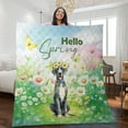 thumbnail image 2 of Great Dane Hello Spring Time Flower Floral Nature Quilt Blanket Danes Dog Lover Gifts Cozy Comforter Throw Blanket - 02031, 2 of 5
