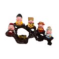 thumbnail image 1 of Conjunto de 5 figuras de inmortales chinos con estante para decorar la mesa del Festival de Primavera. 30x12x16cm, 1 of 9