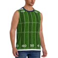 thumbnail image 2 of Fotbe American Football Field Men's Camiseta sin Mangas Estampada para Hombres, Playera Casual para Gimnasio, Entrenamiento, Playa-Small, 2 of 7