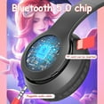thumbnail image 7 of P47m Bluetooth 5.0 Headphones Big Cat Ear Wire Controlled Gaming Headset Hifi Sports Earphones, 7 of 7