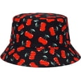 thumbnail image 6 of CoCopeaunts Men Fisherman Hat Cherry Fruit Cotton Women Bucket Hat Summer Travel Packable Wide Brim Reversible Fisherman Cap, 6 of 8