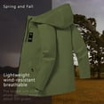 thumbnail image 3 of Men's Casual Fashion Windbreaker Coat-Lightweight Mid-Length Jacket with Adjustable Hood & Two Large Pockets, 3 of 6