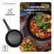 thumbnail image 5 of Batería De Cocina Black Pepper Con Recubrimiento Antiadherente De Cerámica Y Diseño Marmoleado Color Negro 4 piezas- Queen Sense, 5 of 7