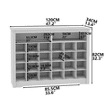 thumbnail image 3 of 5-Tier Shoe Storage Cabinet, White Freestanding Shoe Rack with 26 Cubbies, Modern Wooden Shoe Organizer with 24 Pair Shoe for Entryway, Closet, Living Room, White, 3 of 6