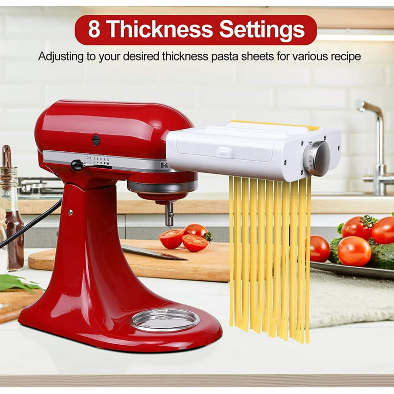 Pasta Maker Attachment for KitchenAid Stand Mixers 3 in 1 Set Includes Pasta  Roller Spaghetti Cutter &Fettuccine Cutter, Durable Pasta Attachments for  KitchenAid