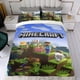 thumbnail image 4 of Minecraft Conjunto de sábanas temático, trío de piezas, cómodo y amigable con la piel, diseño único, regalo de decoración para el hogar para familiares, amigos y fans,140X210cm, 4 of 6