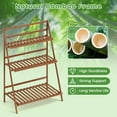 thumbnail image 6 of Costway 3 Tier Folding Shelf Stand Bamboo Flower Pot Display Rack Bookcase Organizer, 6 of 10