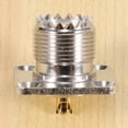 thumbnail image 3 of UHF SO-239 Female Jack Square Shape Solder Cup Coax Connector for Ham Radio X5 I013983, 3 of 5