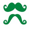 St. Patrick's Day Green Mustaches, 6 Pk