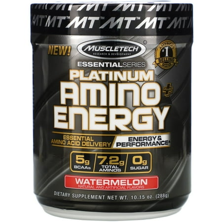 Muscletech Platinum Amino Plus Energy, Watermelon, 10.15 oz (288 g)