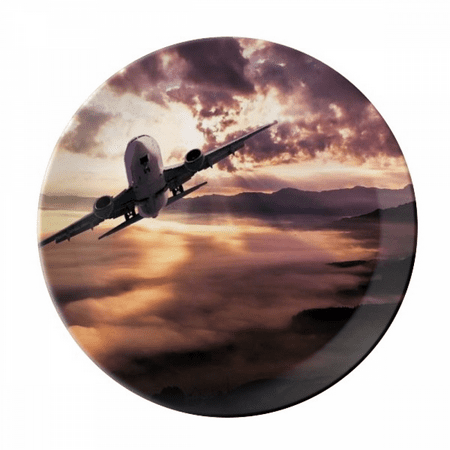 

Dark Red Sky Clouds Plate Decorative Porcelain Salver Tableware Dinner Dish