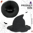 thumbnail image 3 of Sombrero de bruja Edoneery de ala ancha para Halloween, plegable, para mujer, 3 of 6