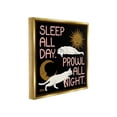 thumbnail image 4 of Stupell Industries Night & Day Cats Animals & Insects Painting Gold Floater Framed Canvas Art Print Wall Art, 18 x 18, 4 of 10
