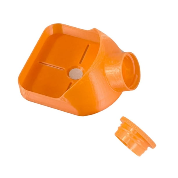 Colector de polvo de taladro con guía, montaje sencillo, reutilizable para bricolaje, multifuncional. Naranja