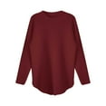 thumbnail image 5 of Womens Sweaters Fall Clothes Women Solid Pullover Round Neck Sweater Loose Long Sleeve Gentle Casual Knitted Sweater Top, 5 of 5
