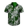 thumbnail image 2 of BUWTTER Mens Shirts Short Sleeve Tropical Button Down Summer Loose Fit Breathable Relaxation Beach Shirt Green L, 2 of 4