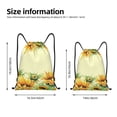 thumbnail image 2 of Honeii Sunflowers On A Yellow Background Print Drawstring Backpack,Drawstring Bags String Backpack Gym Cinch Sack Backpack Sport Bag Draw-Small, 2 of 6