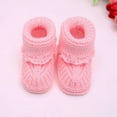 thumbnail image 2 of Wxolcjlv Baby Booties Toddler Knitting Lace Crochet Shoes High Top Buckle Shoes Soft Soled,0-6M, 2 of 3