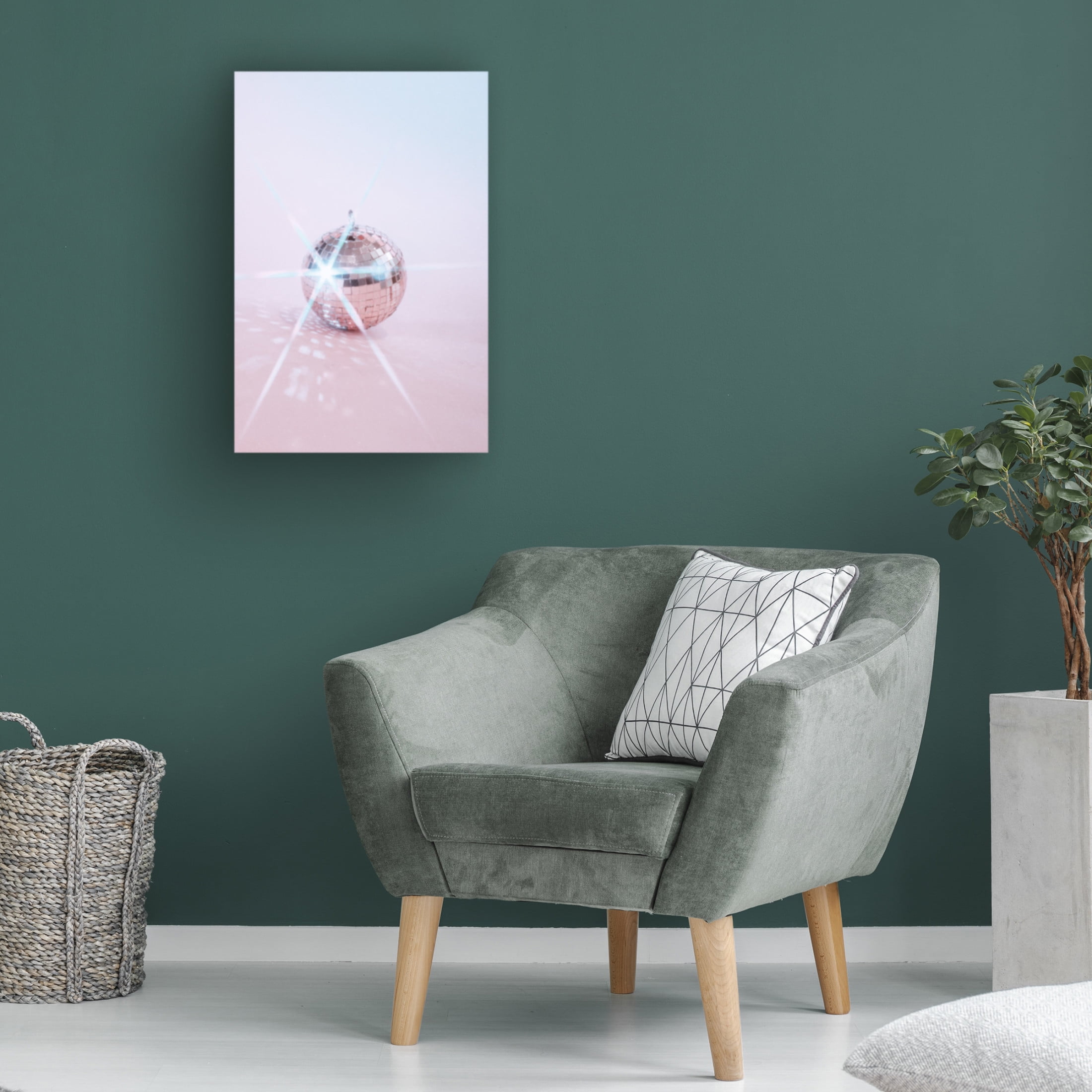 Canvas Wall Art - Samantha Hearn 'Tiny Disco Ball' Wall Art for Living Room, Bedroom, or Office D?cor by Trademark Fine Art - 30 x 47 Inches