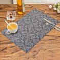 thumbnail image 5 of Placemats Set of 8 for Dining Table, Table Placemats, Rectangular PVC Vinyl, 18x12 Inches - Gray, 5 of 8