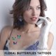 thumbnail image 3 of 60pcs/Set Floral Butterflies Tattoos Decor Stickers Ankle Tattoos Neck Stickers, 3 of 4