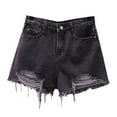 thumbnail image 2 of BILIKEYU Thin High Waist Denim Shorts For Women, Stretchy Jeans For Women, Womens Shorts, High Waisted Jeans For Women, 2 of 5