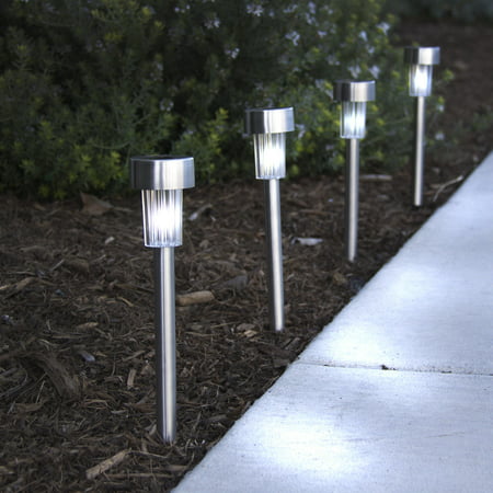 Ktaxon 24PCS Spotlight Garden Outdoor Stainless Steel LED Solar Landscape Path   Lights