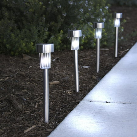 Solar Garden Spotlights Review Ktaxon 24PCS Spotlight Garden Outdoor Stainless Steel LED Solar Landscape Path Lights Lamp ()