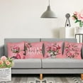 thumbnail image 6 of Mothers Day Pillow Covers 20x20 Set of 4 Velvet Mom Throw Pillow Covers Pink Rose Flower Floral Cushion Covers Pillow Case Gift for Mother Mom Birthday Home Outdoor Sofa Decoration (20), 6 of 6