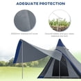 thumbnail image 3 of , 15.4'x15.4'x8.5' Teepee Tent, Waterproof Camping Tent with Porch Area, Floor and Carry Bag, for 2-3 Person Outdoor Backpacking Camping Hiking, Blue, Blue ,Aluminum ,, 3 of 10