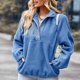 thumbnail image 1 of Pntutb Mujer Moda Suelta Manga Larga Blusa Botones Casual Empalme Bolsillo tops Abrigo Pntutb Pntutb-5229, 1 of 5