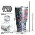 thumbnail image 6 of 30oz Pioneer Flower Floral Print Pattern Tumblers Stainless Steel Tumbler with Lid and Straw,Vacuum Insulated Double Wall Travel Tumbler Cups Mug with Cleaning Brush for Coffee,Tea, 6 of 7