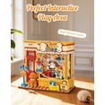 thumbnail image 6 of Robotime DIY Miniature House Kit, Pawfect Pet Shop, 76PCS Dollhouse Model Kit for Adults to Build, 3D Puzzle Tiny House Building Craft Kit for Home Decor, 6 of 8