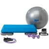 The Step Original Body Fusion Circuit-Size Aerobic Platform Set Includes Stability Ball, 3 lb. Dumbbells, Resistance Band, and Streaming Videos
