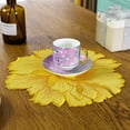 thumbnail image 6 of Dream Lifestyle Embroidered Placemat Round Placemats Doily Floral Placemat Embroidered Flowery Table Placemat Flower Embroidery Table Doily Heat Resistant Tablecloth Kitchen Table Mat Home Decor, 6 of 8