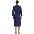 thumbnail image 3 of Men’s Waffle Robe, 3/4 Sleeve Lightweight Bathrobe for Men, Breathable Kimono Spa Robe Hotel Lounge Shower Robe for Home Travel Resort,L-XL Navy Blue, 3 of 7