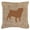 Brown, variant on Carolines Treasures BB1112-BL-OR-PW1818 Pug Burlap and Orange   Canvas Fabric Decorative Pillow BB1112 18H x18W