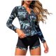 thumbnail image 2 of Trajes de baño para mujer, Trajes de baño para mujer, Traje de baño bikini de tirantes sin espalda de color liso para mujer, Traje de baño bikini con bloques de color y hombros descubiertos, Traje de, 2 of 7