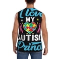 thumbnail image 4 of Balery I Love My Autism Camisetas sin mangas para hombre, absorbe la humedad y protege contra el mal olor.-XX-Large, 4 of 7