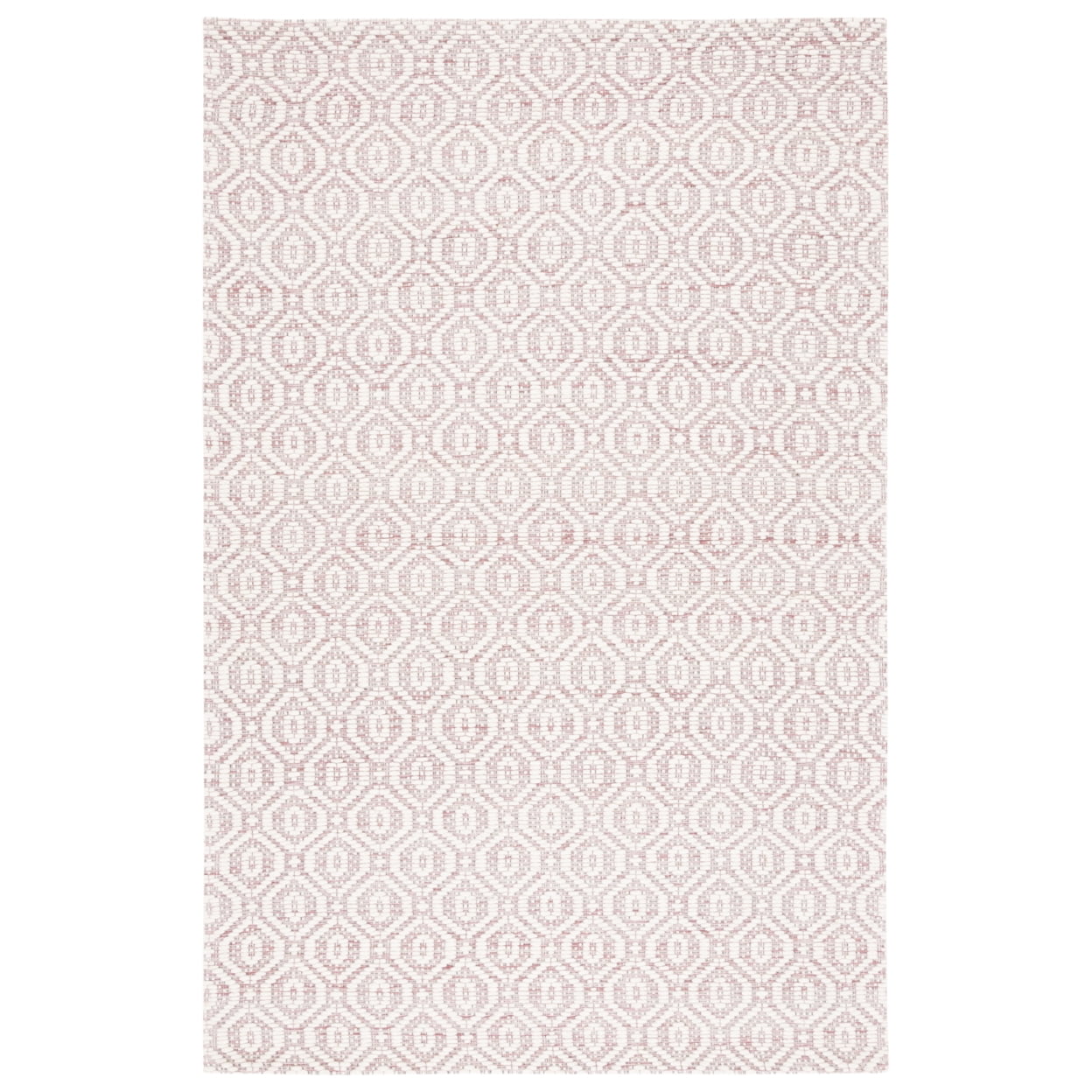SAFAVIEH Marbella Fabiana Geometric Area Rug, Pink/Ivory, 4' x 6'