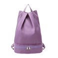 thumbnail image 3 of Mochila de gimnasio para mujer, Mochila deportiva, mochila de equipo deportivo, bolsa de Fitness portátil con separación de ropa seca y húmeda para Púrpura, 3 of 8
