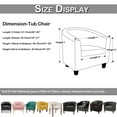 thumbnail image 2 of Skksst Stretch Tub Chair Slipcover Club Armchair Barrel Sofa Couch Cover Furniture Protector, 2 of 7
