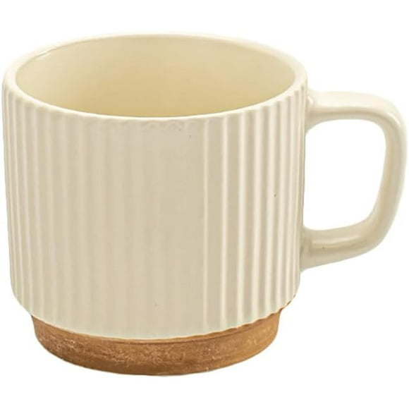 Mugs, embossed vertical ceramic cups, stacked cups, coffee cups, household cups, high-value cups